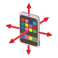 Colorimeter icon, cartoon style vector