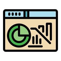 Web page trader icon color outline vector