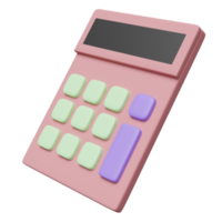 icono de calculadora aislado. concepto de ilustración 3d o renderizado 3d png