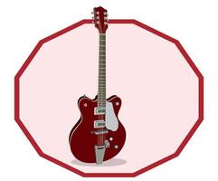 The guitar is a stringed musical instrument vector