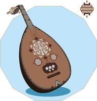 Azerbaijani musical instrument ud.eps vector