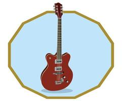 The guitar is a stringed musical instrument 2 vector