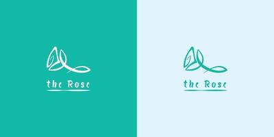 Logo the flower Rose vector