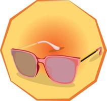 fashion pink sunglasses for women vector