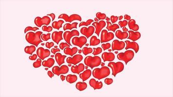 heart in 3D volumetric format for valentines day vector