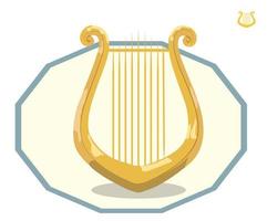 kifara es un instrumento musical que está cerca de la lira griega.eps vector