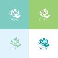 Logo the flower Rose vector symbol