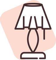 Light desk lamp, icon, vector on white background.