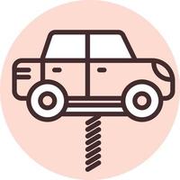 Car repair, icon, vector on white background.