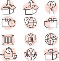 Delivery icon set, icon, vector on white background.