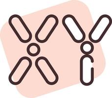 Health chromosome, icon, vector on white background.