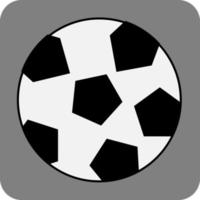 pelota de fútbol, icono, vector sobre fondo blanco.