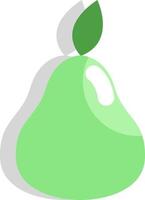 Ecology pear, icon, vector on white background.