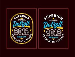 Detroit typography design for t shirts vector