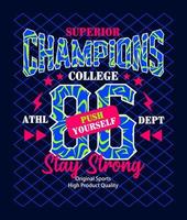 Champions 86 typography design for t shirts
