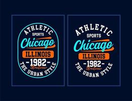 Chicago typography design for t shirts vector