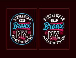 bronx tipografía diseño 00929... vector