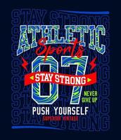 deportes atléticos 07 diseño de tipografía para camisetas vector