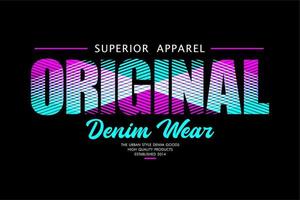 Original Denim typography design printed for t-shirts vector