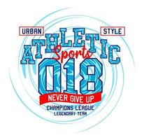Athletic sports 018 typography design for t shirts vector