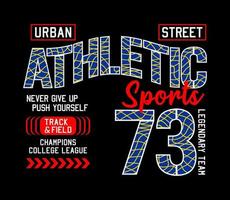 Athletic sports 73 typography design for t shirts