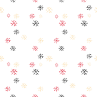 padrão perfeito com flocos de neve coloridos contra png
