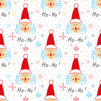 Christmas pattern with santa claus png