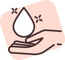 Clean hands, icon, vector on white background.