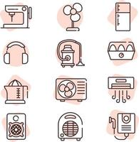 Electronics household devices, icon, vector on white background.