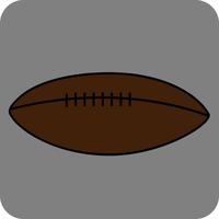 Rugby ball, icon, vector on white background.