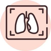 Health lungs, icon, vector on white background.