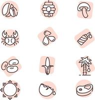 Unusual allergies, icon, vector on white background.