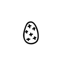 Easter egg illustration in the doodle style png