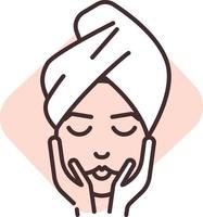 Beauty care, icon, vector on white background.