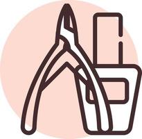 Beauty nail, icon, vector on white background.