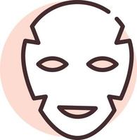 Beauty face mask, icon, vector on white background.