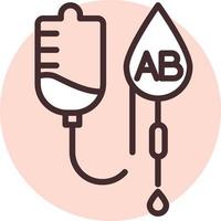 Blood type, icon, vector on white background.