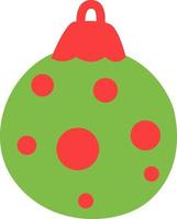 Christmas green toy, icon, vector on white background.