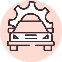 Car repair, icon, vector on white background.