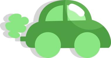 Ecology car, icon, vector on white background.