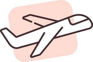 Delivery by air, icon, vector on white background.