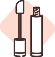 Cosmetics gloss, icon, vector on white background.