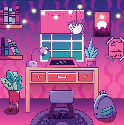 Study room, Beautiful cartoon room 15267759 Vector Art at Vecteezy Study room, Beautiful cartoon room 15267759 Vector Art at Vecteezy