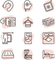 Classic Home textile, icon, vector on white background.