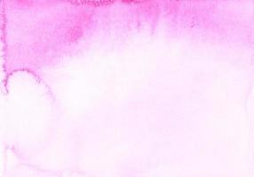 Watercolour light fuchsia gradient. Watercolor pastel soft pink background painting. Stains on paper. photo