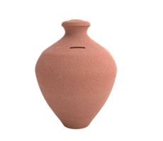 handmade eco friendly money bank made with clay called gullak 3d illustration png