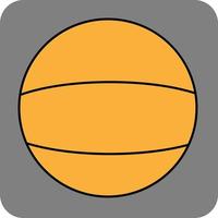 Basketball ball, icon, vector on white background.