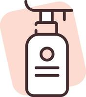 Body treatment cream, icon, vector on white background.