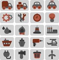 Industrial business, icon, vector on white background.