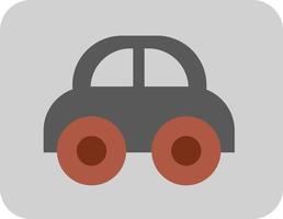 Industrial grey car, icon, vector on white background.